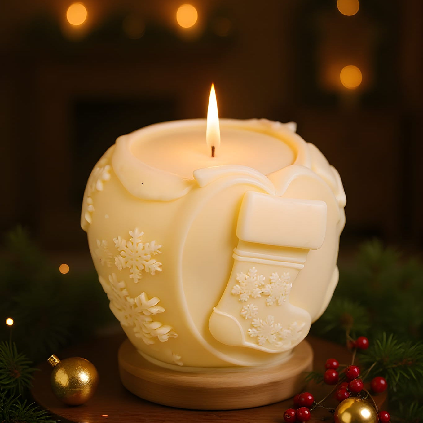 “Christmas Flame — A Glow of Memory”