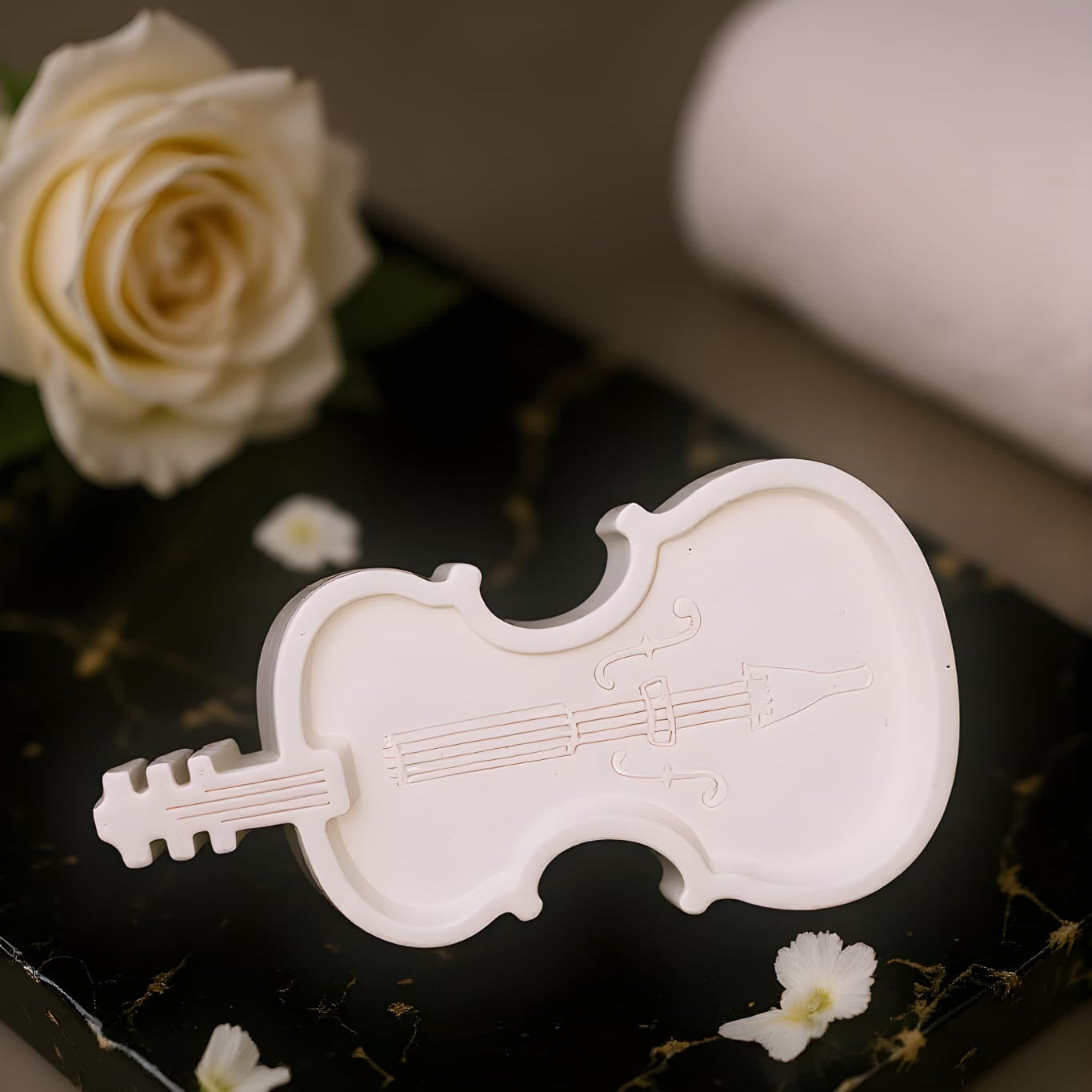 "Violin Tray – “Elegy in Porcelain”