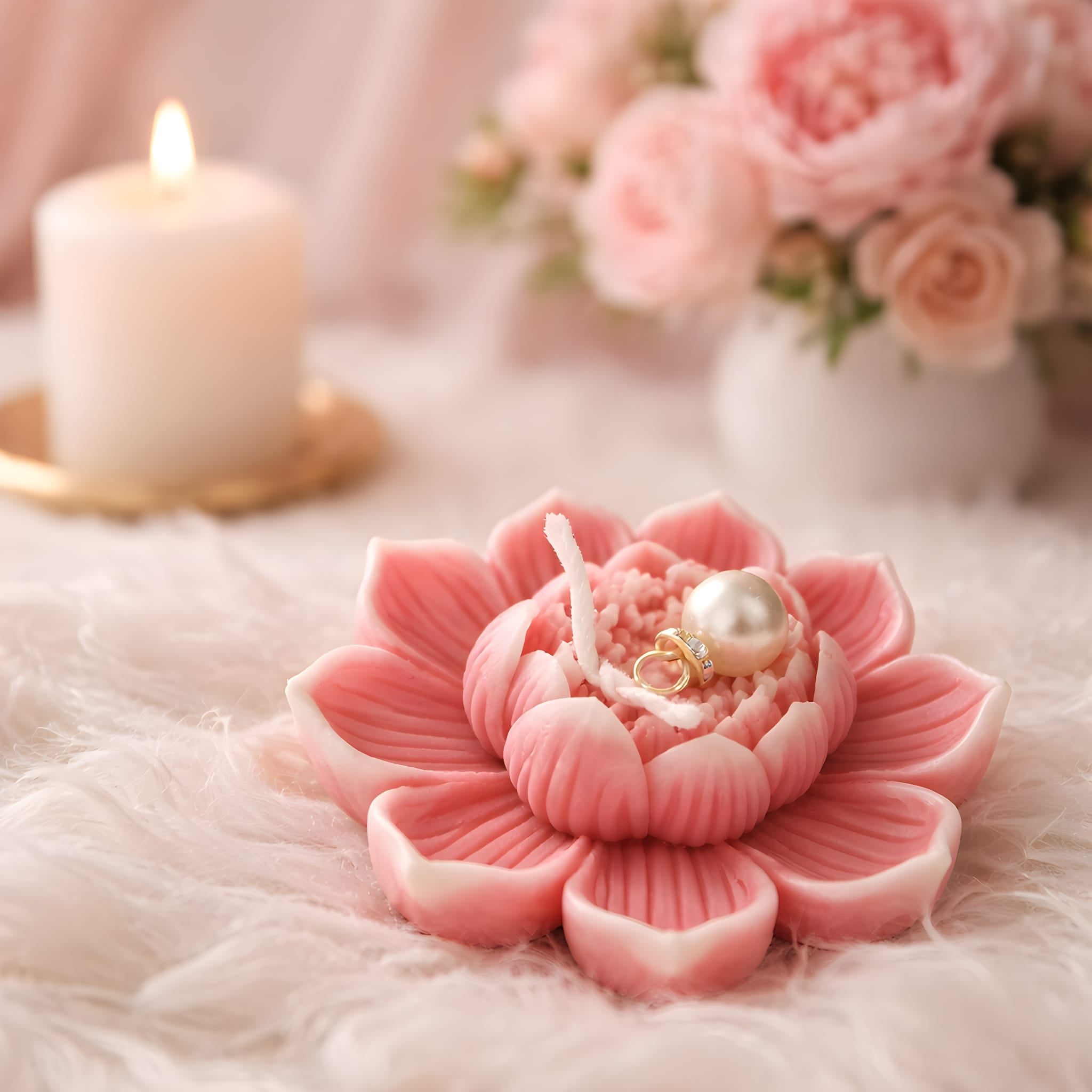 Lotus Light Candle